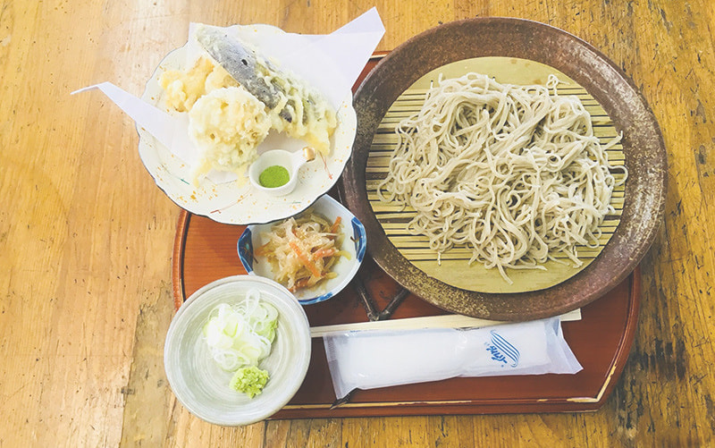 Soba with tempura